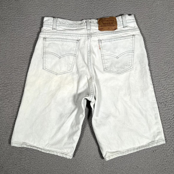 Levis Shorts Mens 30 Blue 550 Vintage Orange Tab Relaxed Fit Denim Jorts USA 90s - Picture 11 of 13